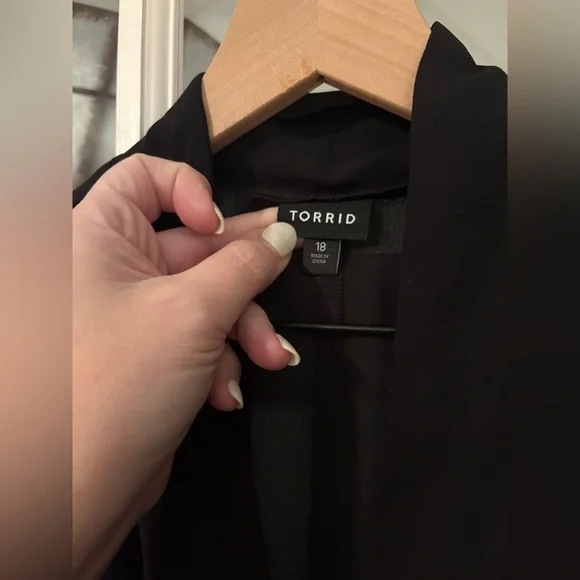 Torrid - Black Asymmetrical Wrap Dress - Picture 3 of 5